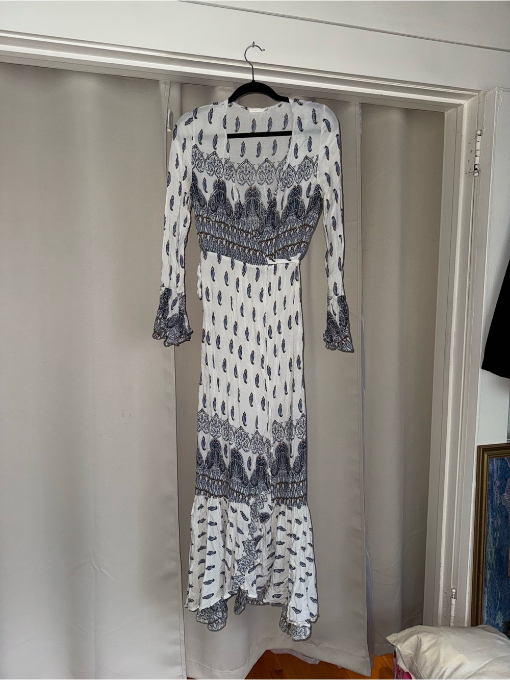Le Salty Label White Printed Wrap Maxi Dress - Picture 2 of 5